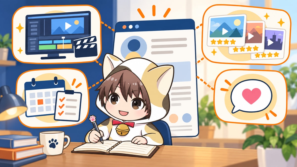 動画編集プロフィールに必要な要素を書くYuki