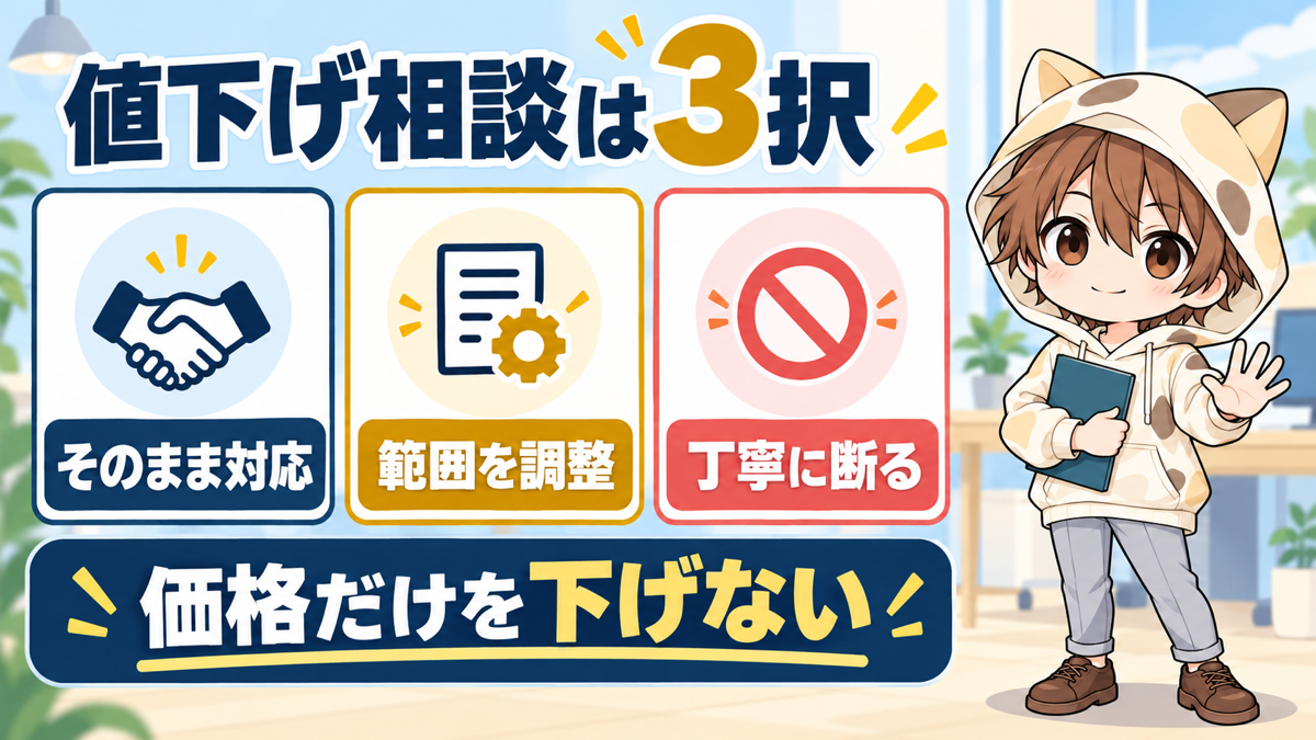 動画編集の値下げ相談へ対応するときの3つの判断