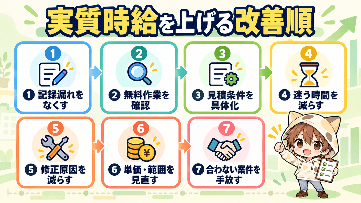 動画編集の実質時給を上げる7つの改善順