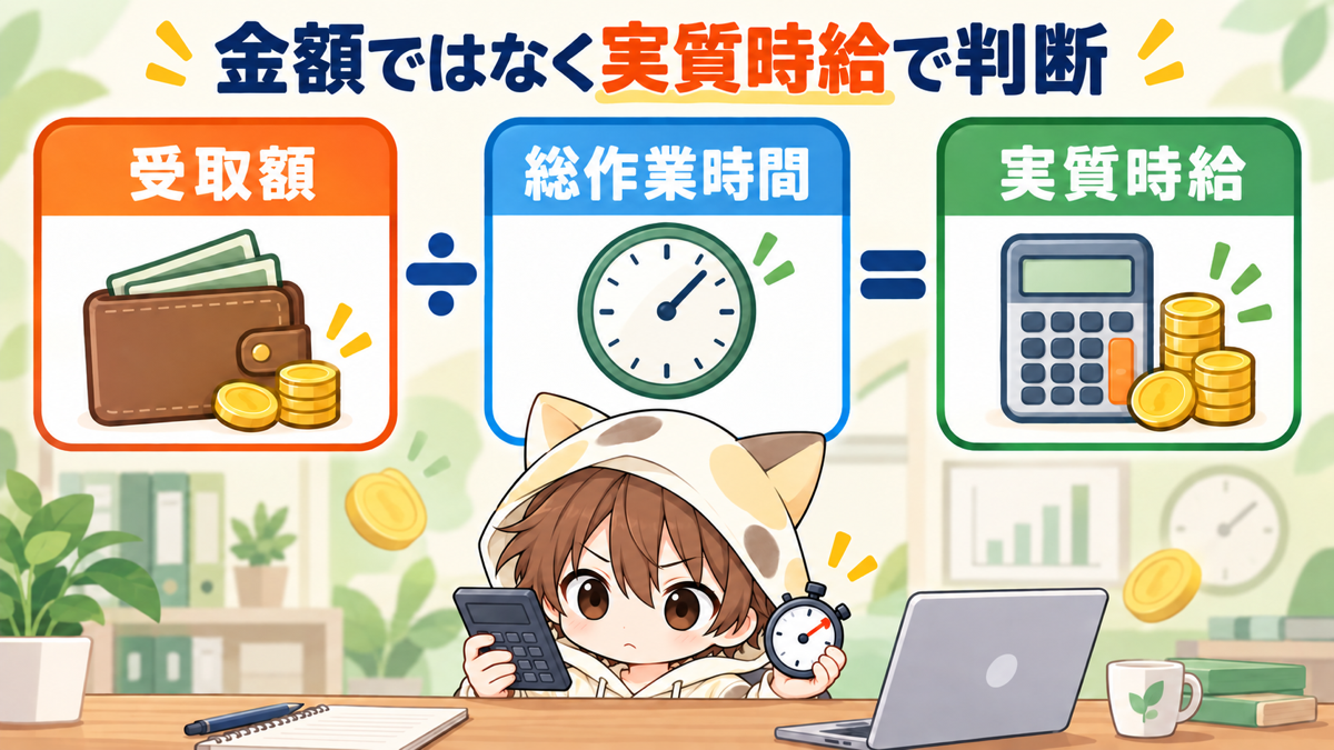 動画編集案件を実質時給で判断する方法