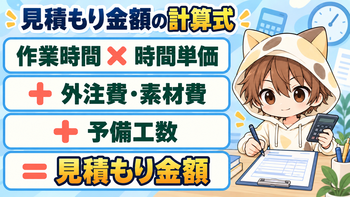 動画編集の見積もり金額を計算する基本式