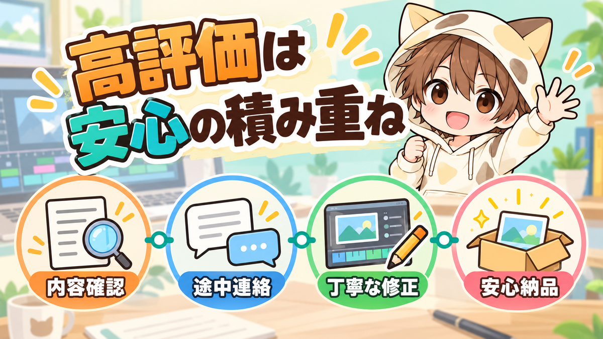 高評価は取引中の安心の積み重ねから生まれる