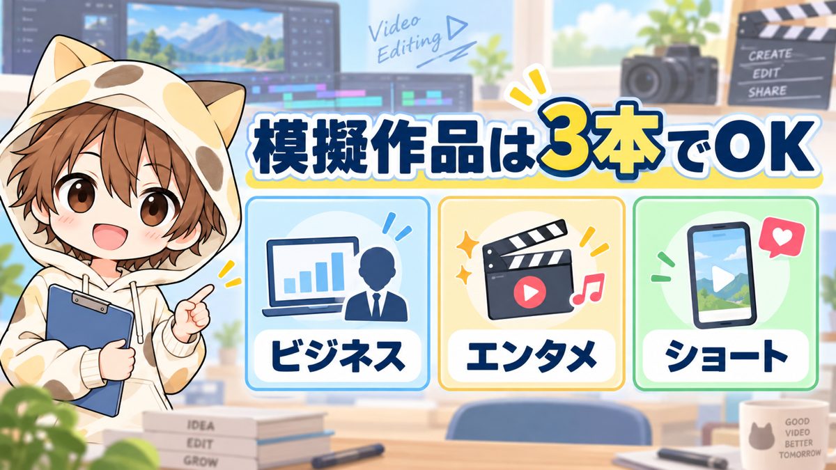 実績ゼロの動画編集初心者が作る3種類の模擬作品