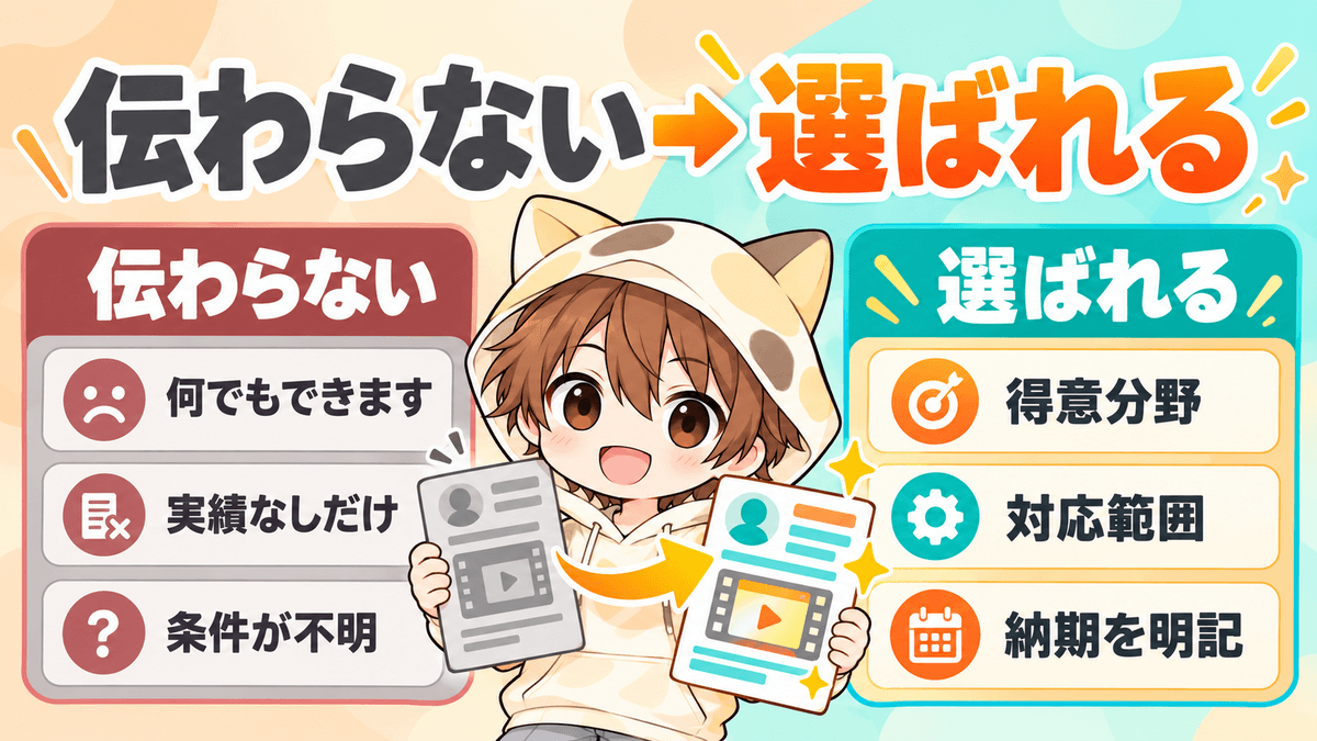 伝わらないプロフィールと選ばれるプロフィールの違い