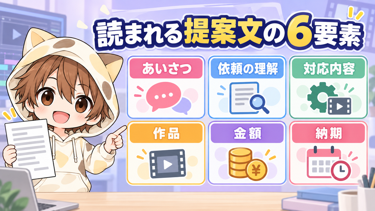 読まれる動画編集の提案文に必要な6要素