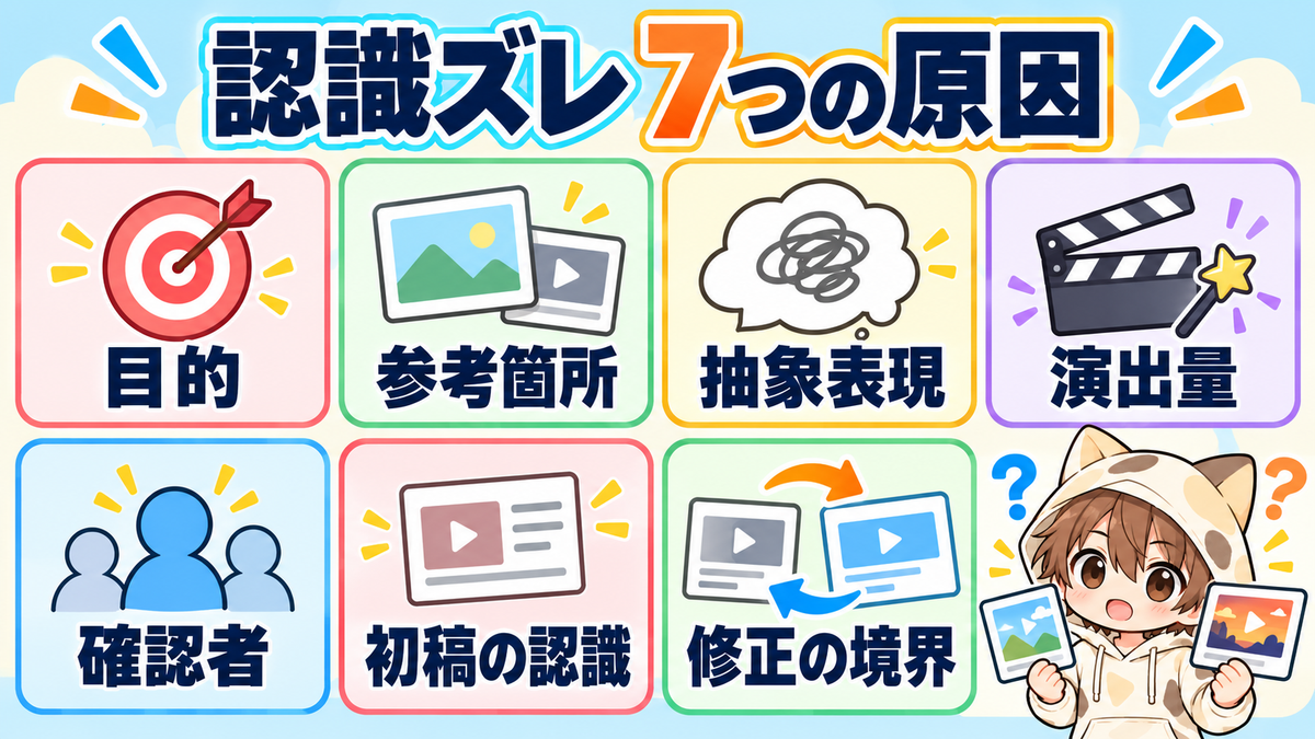 動画編集で完成イメージの認識がズレる7つの原因