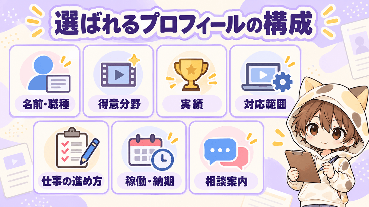 選ばれる動画編集プロフィールを作る7つの構成要素