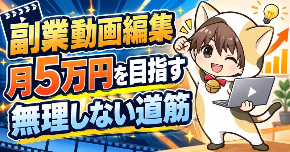 副業動画編集で月5万円を無理なく目指す方法
