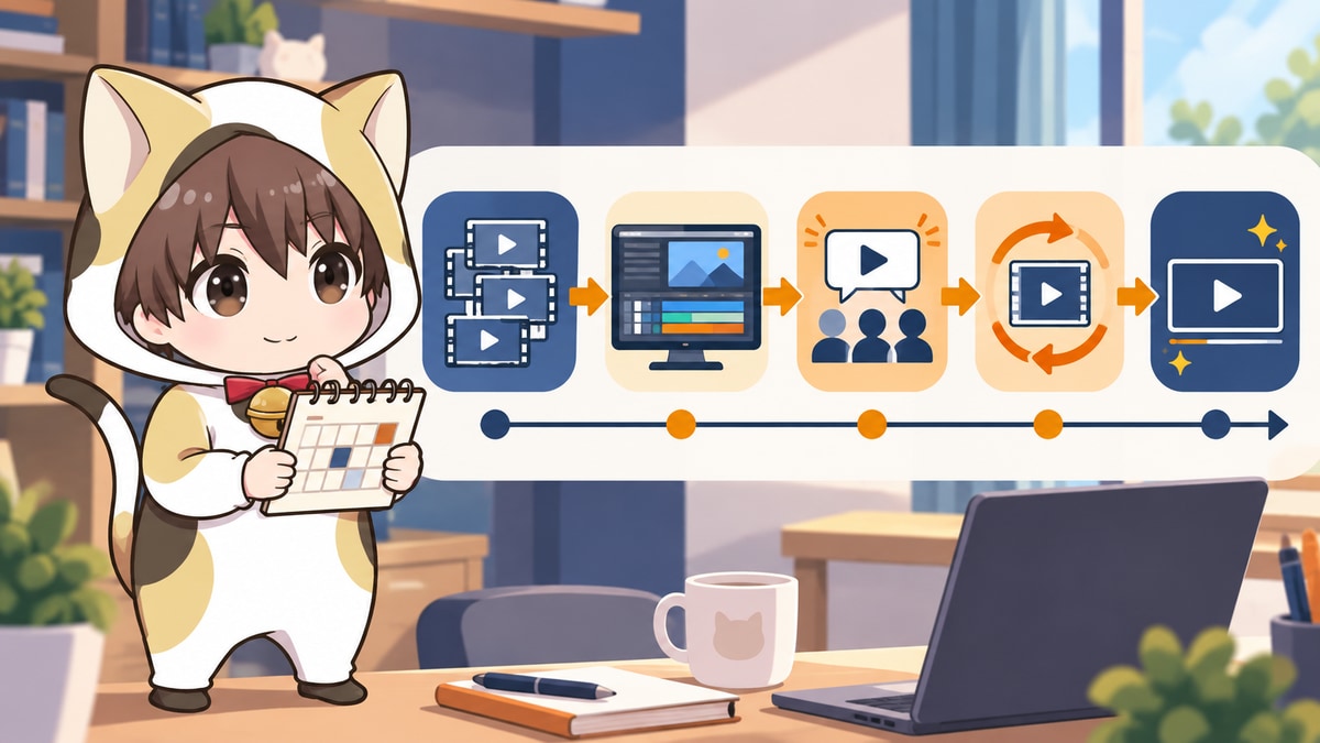 動画編集の納期を逆算して確認するYuki