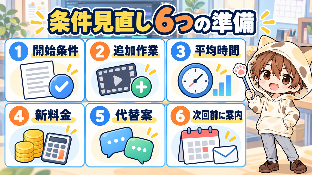 継続案件の条件を見直す前に行う6つの準備