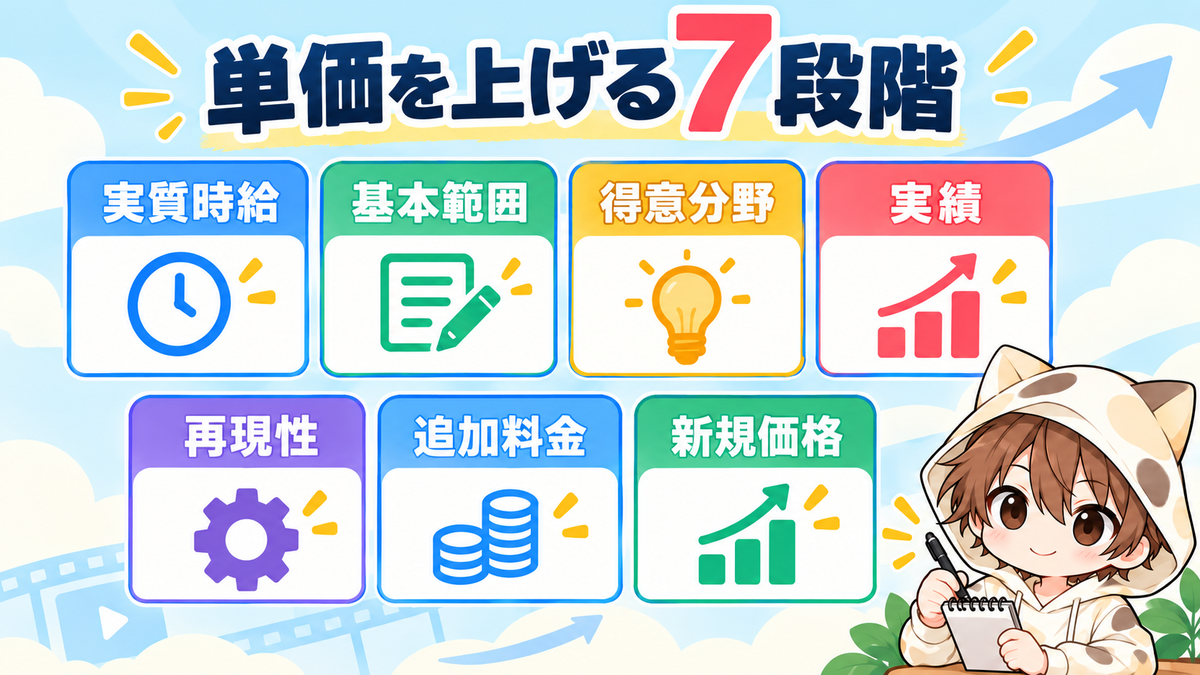 動画編集の単価を上げる7段階