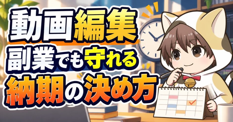 動画編集で副業でも守れる納期の決め方