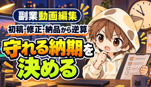 副業動画編集で初稿・修正・納品から逆算して守れる納期を決める