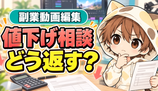 動画編集で値下げを相談されたときの対応｜断り方と代替案