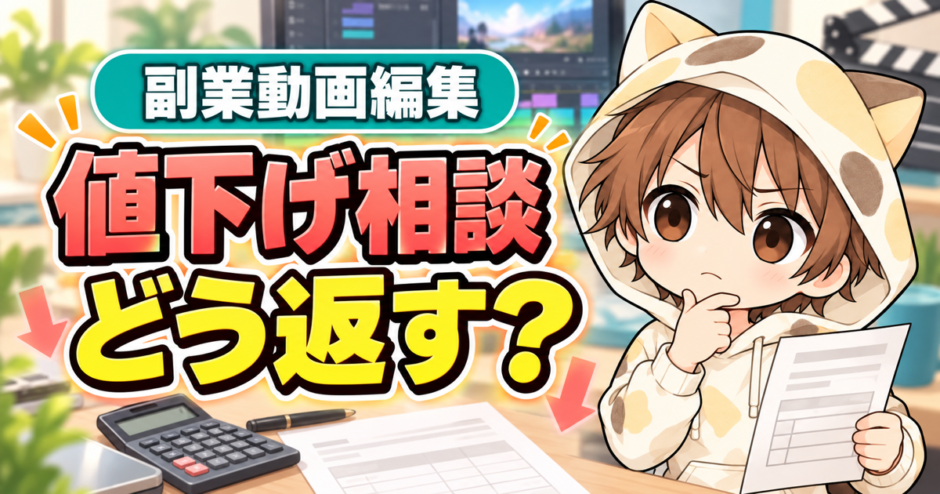 動画編集で値下げを相談されたときの対応