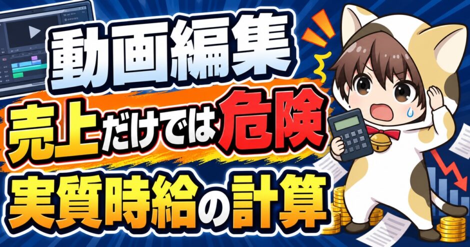 動画編集の実質時給を計算する