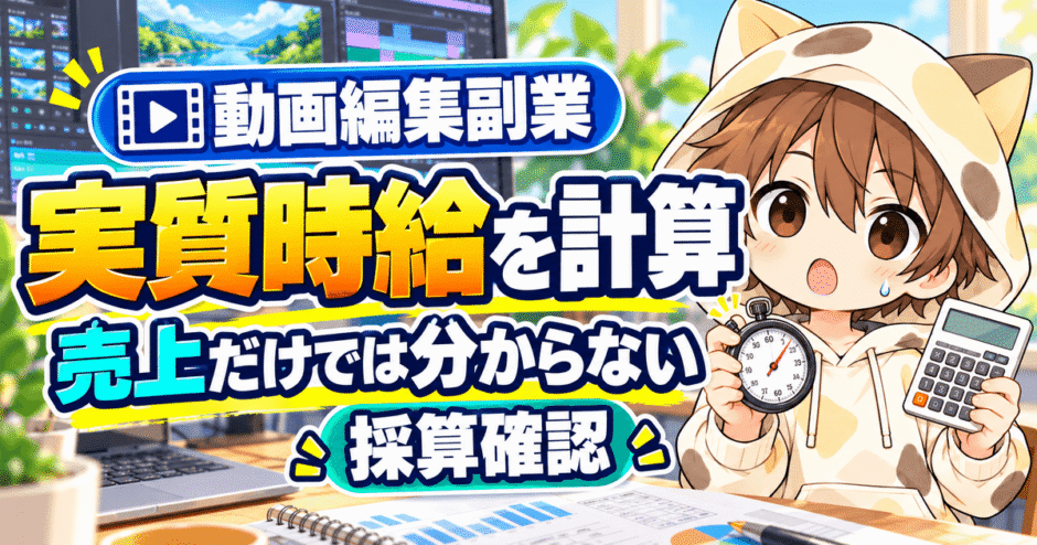 動画編集の実質時給を計算して売上だけでは分からない採算を確認する