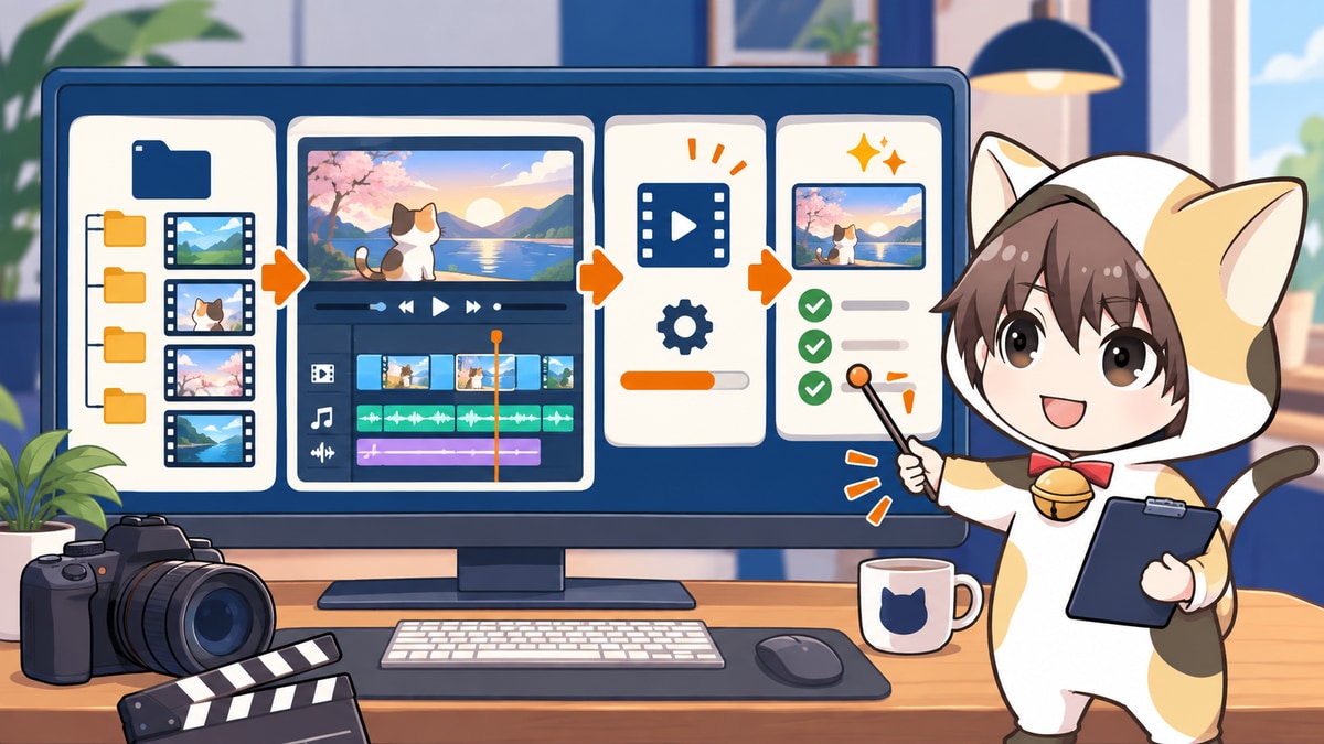 動画編集の作業工程を整理して時短するYuki