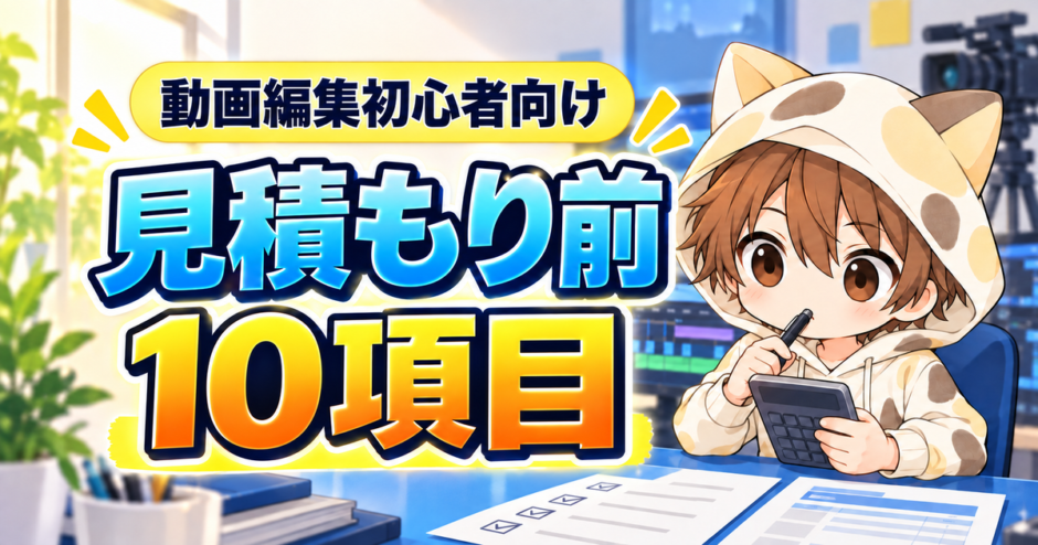 動画編集初心者向けの見積もり前に確認する10項目