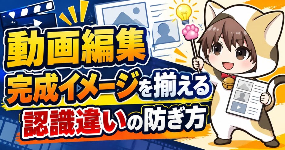 動画編集の完成イメージに関する認識違いを防ぐ