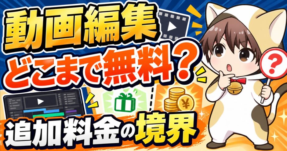 動画編集の無料対応と追加料金の境界