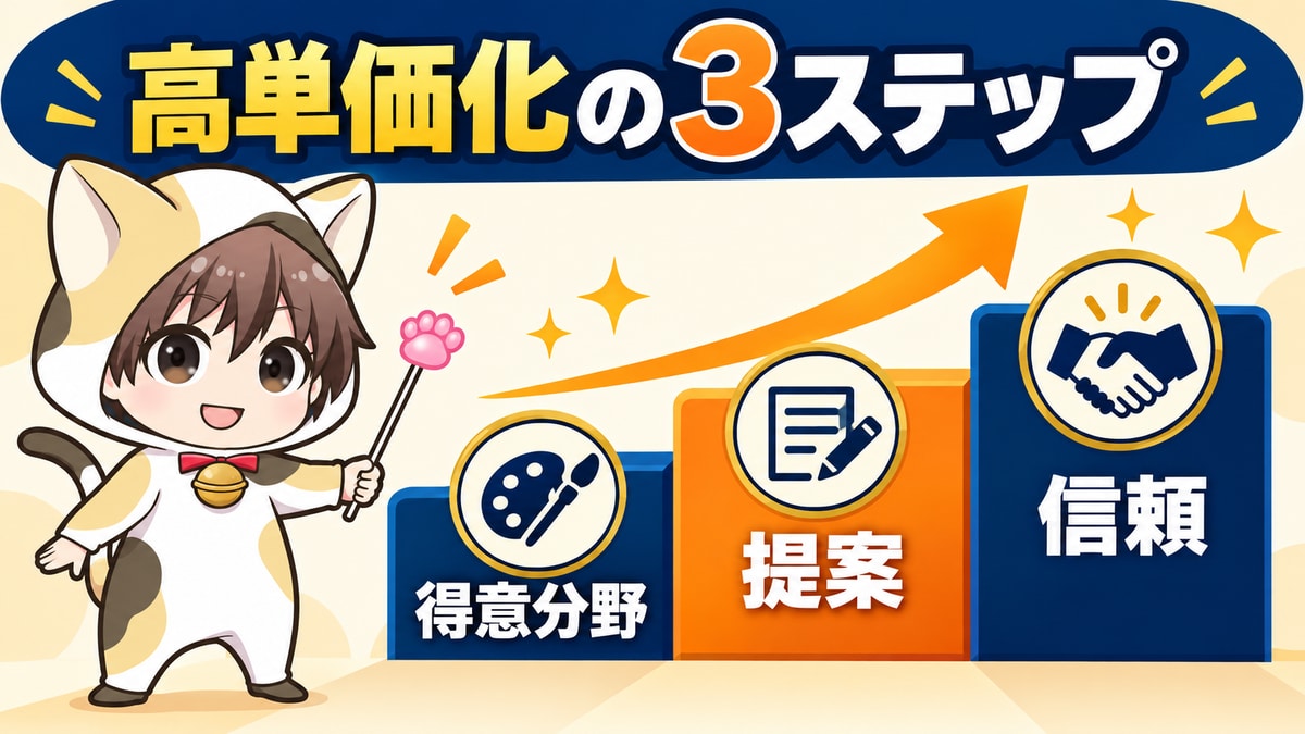 動画編集で高単価化する得意分野・提案・信頼の3ステップ