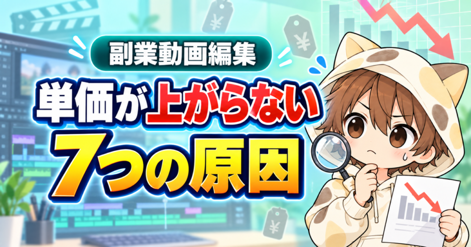 動画編集の単価が上がらない7つの原因