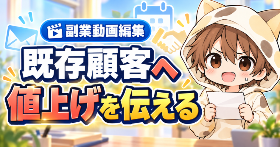 既存顧客へ動画編集の値上げを伝える方法