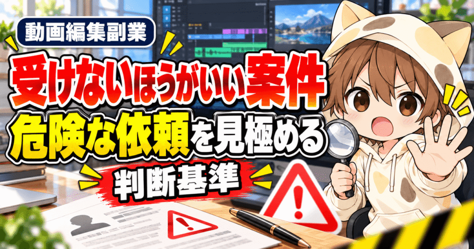 動画編集で受けないほうがいい案件と危険な依頼を見極める判断基準