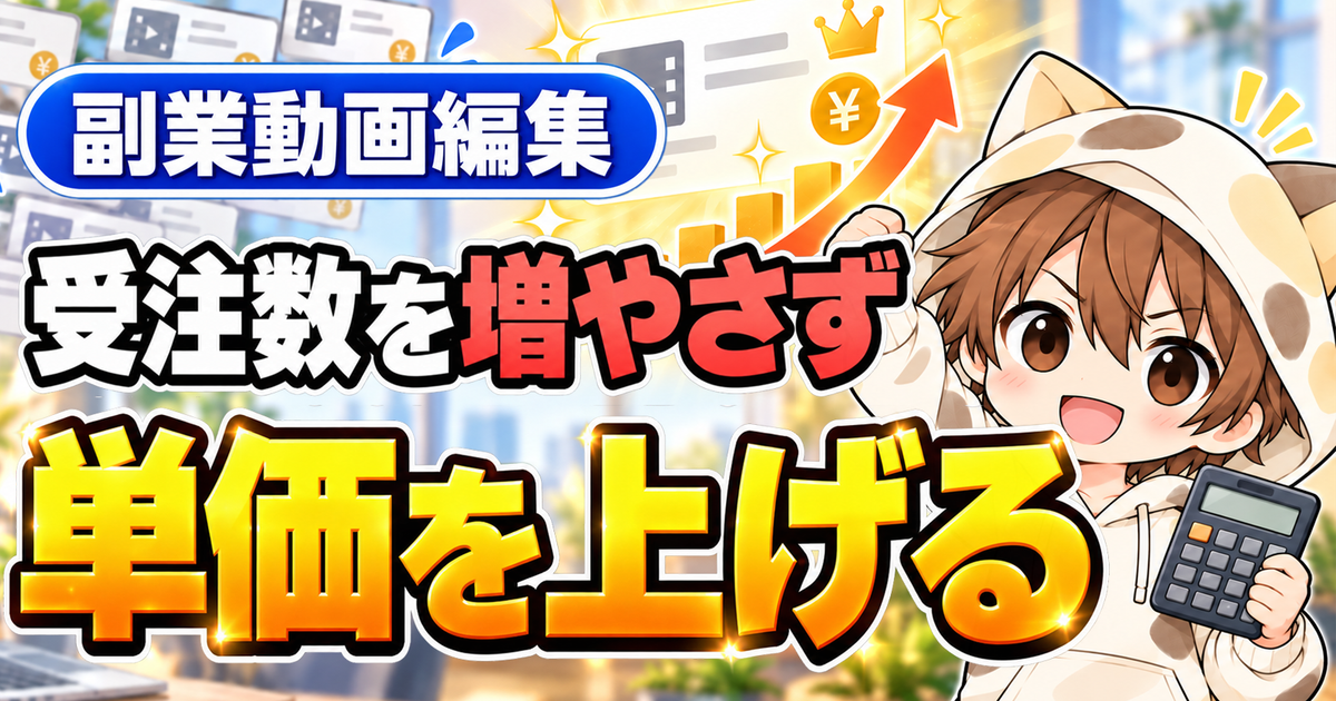 副業動画編集の単価アップ