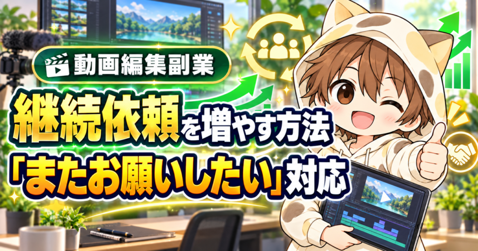 動画編集で継続依頼を増やしまたお願いしたいと思われる対応