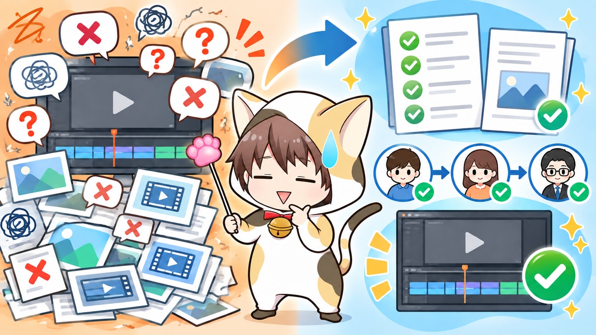 動画編集の修正依頼を整理するYuki