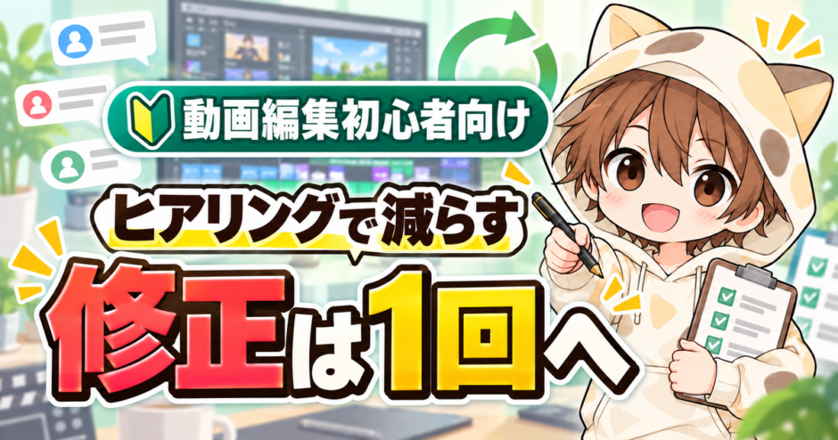 動画編集初心者向けの修正をヒアリングで1回へ減らす方法