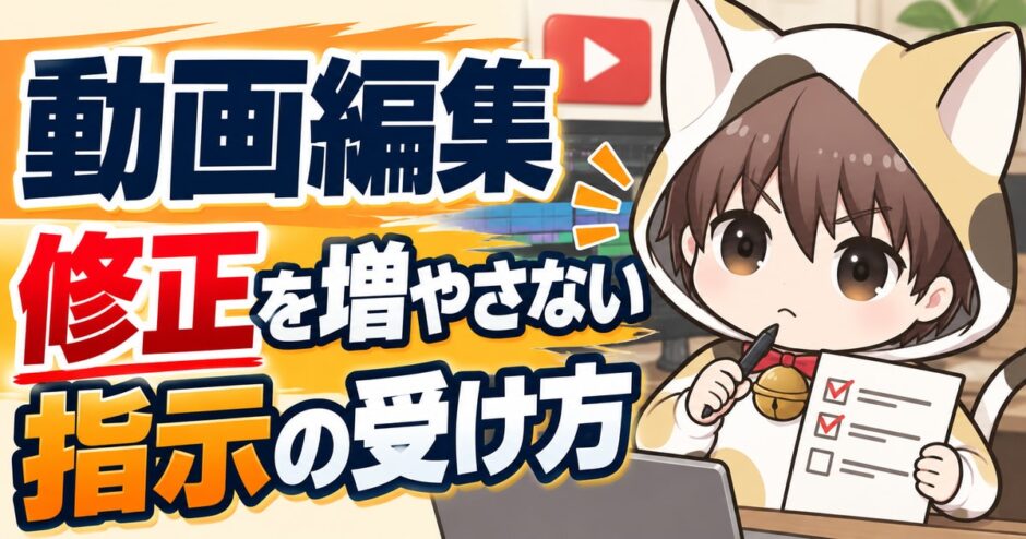 動画編集の修正を増やさない指示の受け方