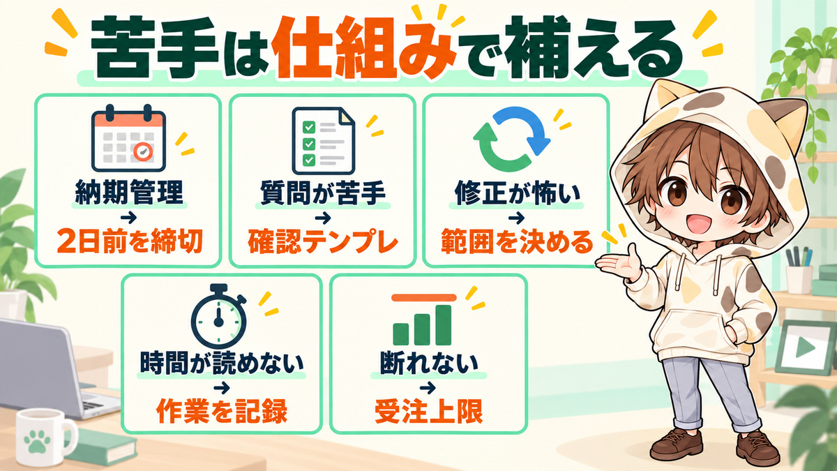 動画編集副業の苦手を仕組みで補う方法