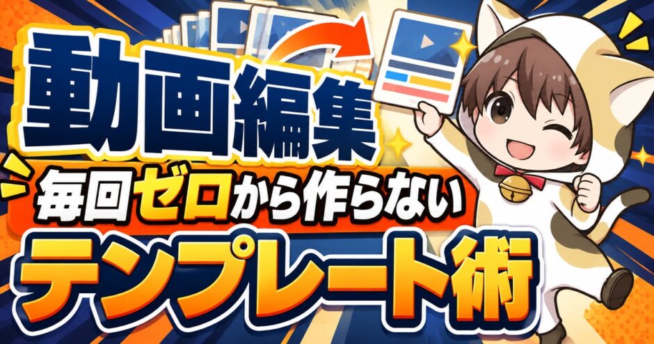 動画編集を毎回ゼロから作らないテンプレート術