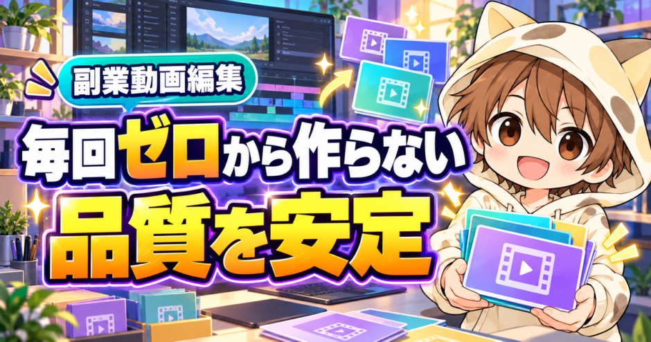 動画編集を毎回ゼロから作らず品質を安定させる