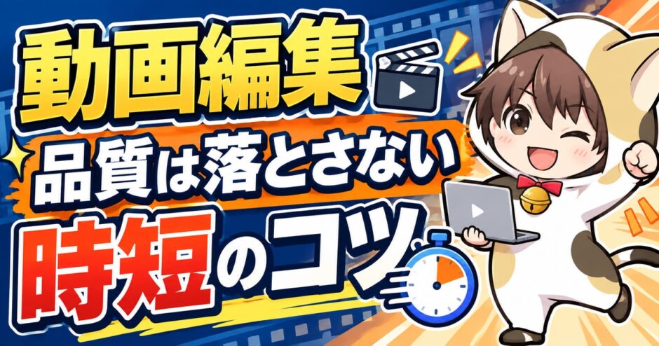 動画編集の品質を落とさない時短方法