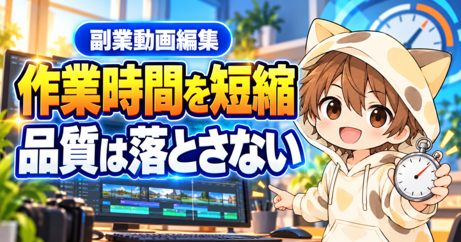 動画編集の作業時間を短縮しても品質は落とさない
