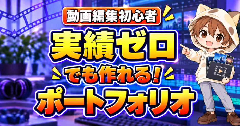 動画編集初心者が実績ゼロから作れるポートフォリオ