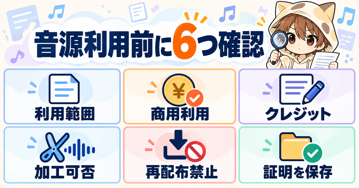 BGMと効果音の利用前に確認する6項目
