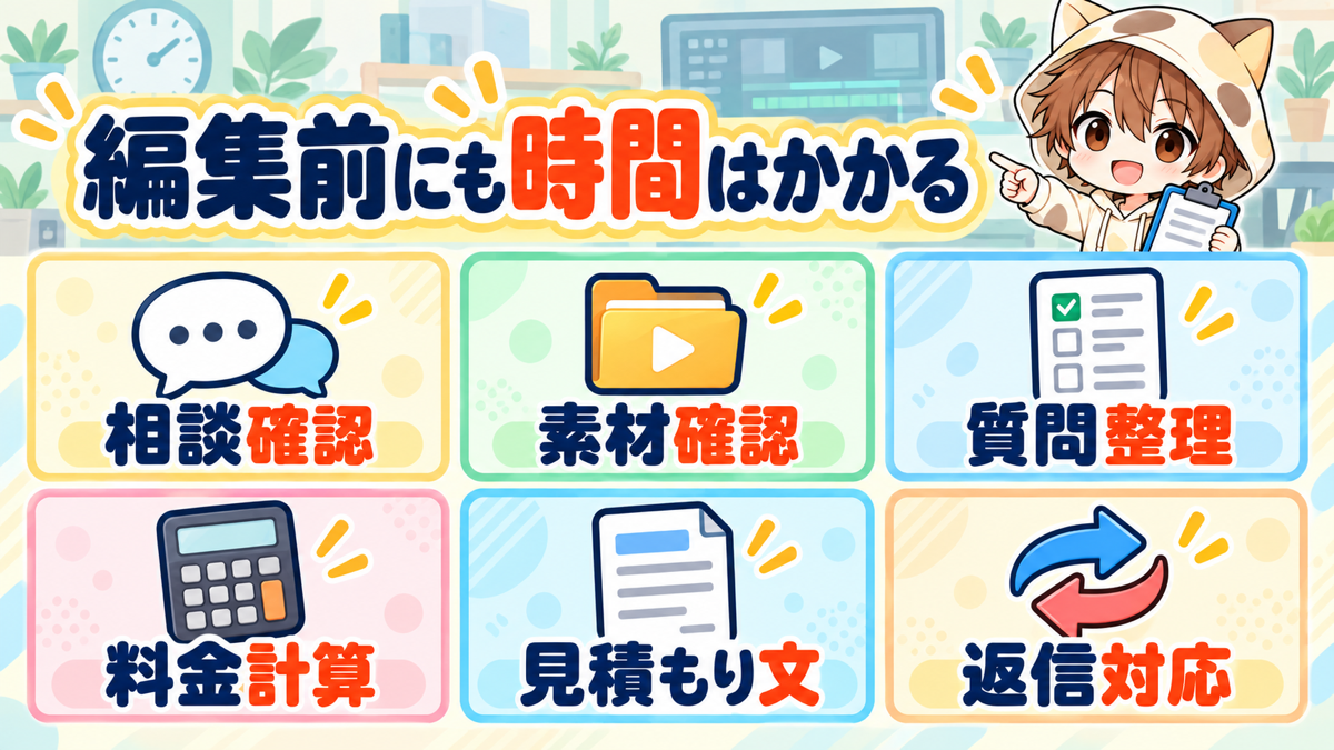 動画編集を始める前に時間がかかる6つの作業