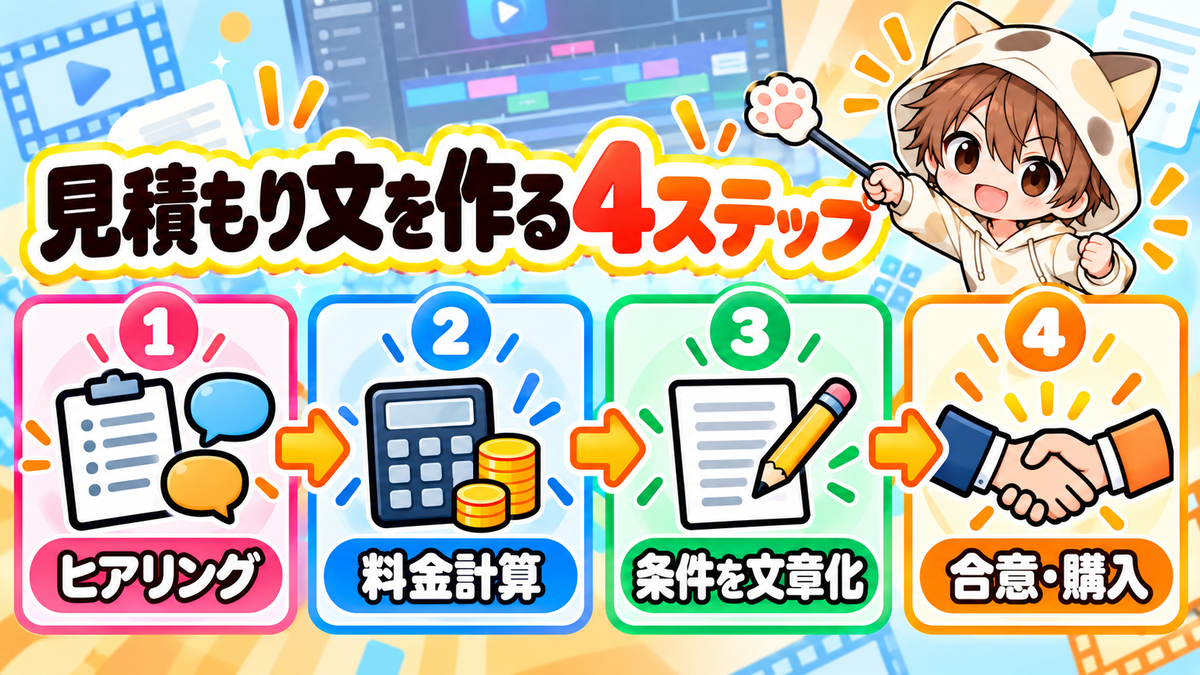 動画編集の見積もり文を作る4ステップ