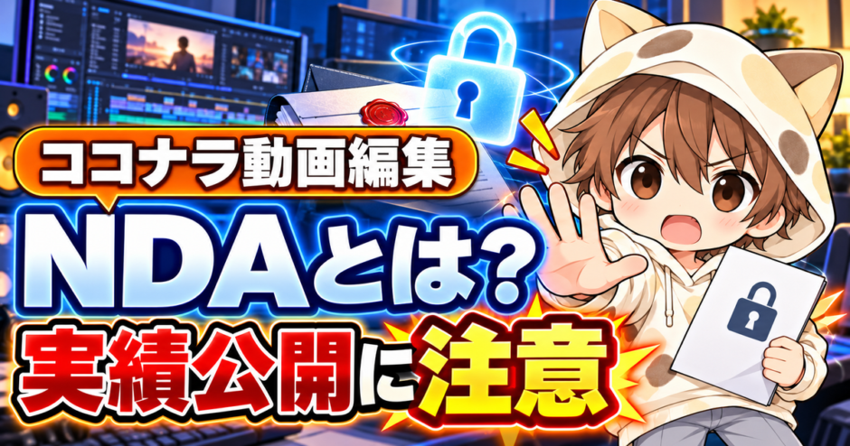 ココナラのNDAと動画編集の実績公開で注意すること