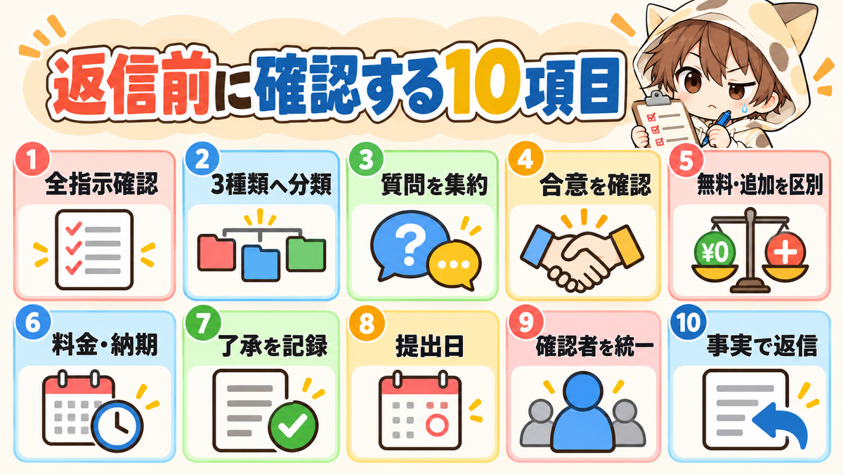 動画編集の修正依頼へ返信する前に確認する10項目