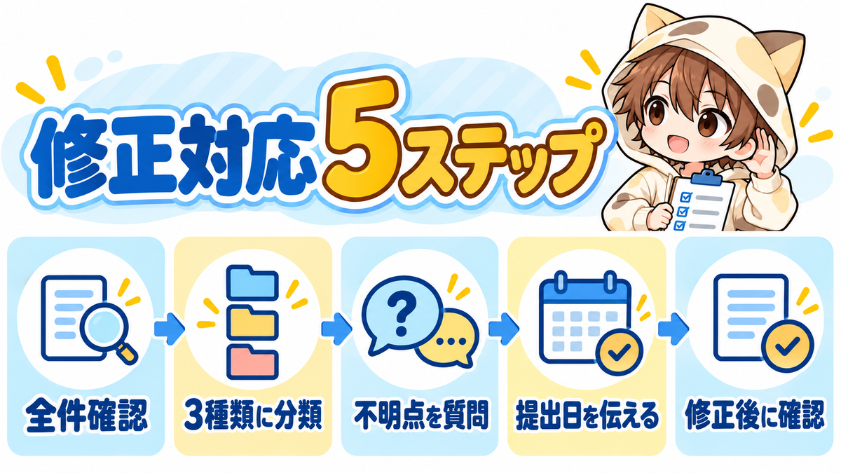動画編集の修正依頼へ対応する5ステップ