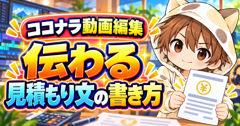 ココナラ動画編集で伝わる見積もり文の書き方