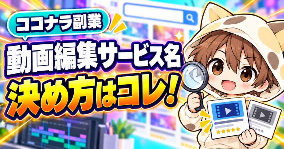 ココナラ動画編集サービス名の決め方