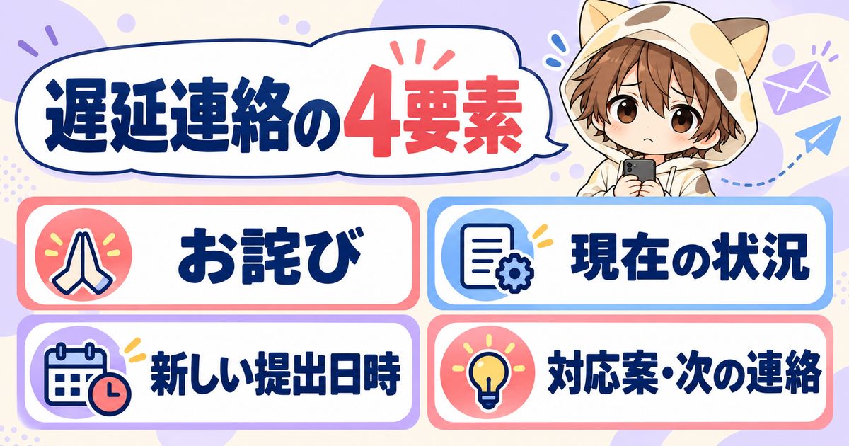 動画編集の遅延連絡へ入れる4つの要素