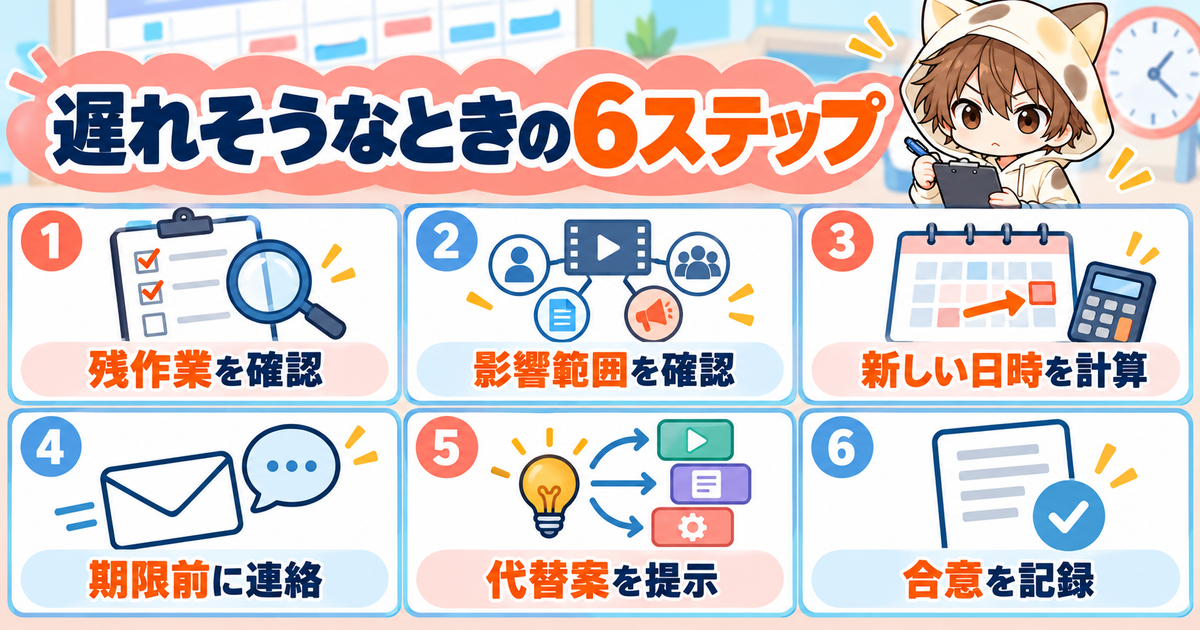 動画編集の納期に遅れそうなときの6ステップ